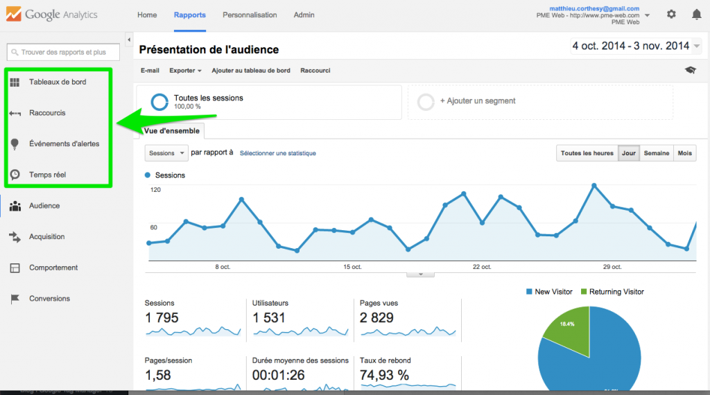 Google Analytics Interface Navigation 3