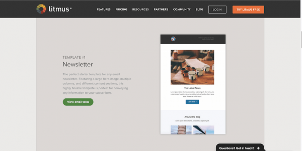 Litmus templates emailing gratuits