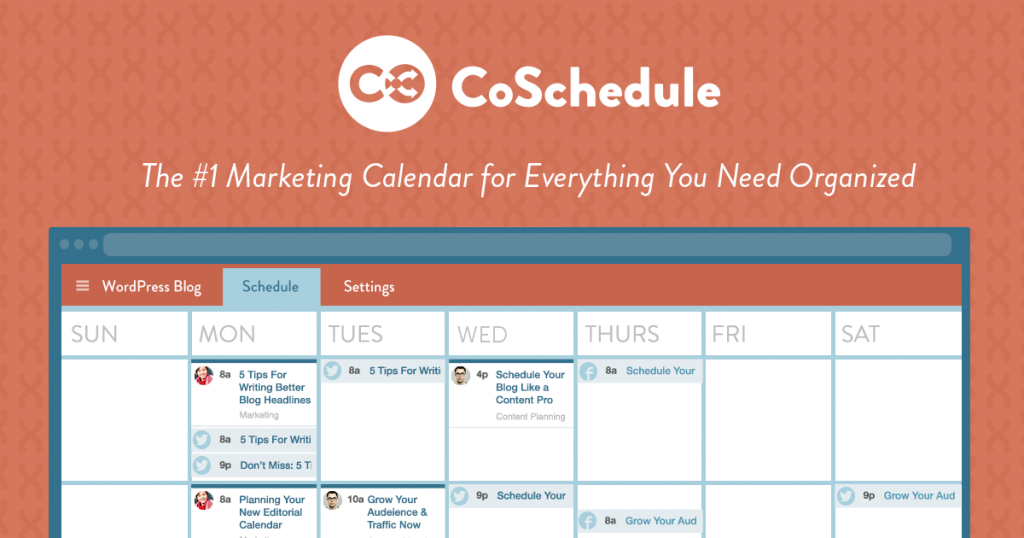 CoSchedule Calendrier éditorial