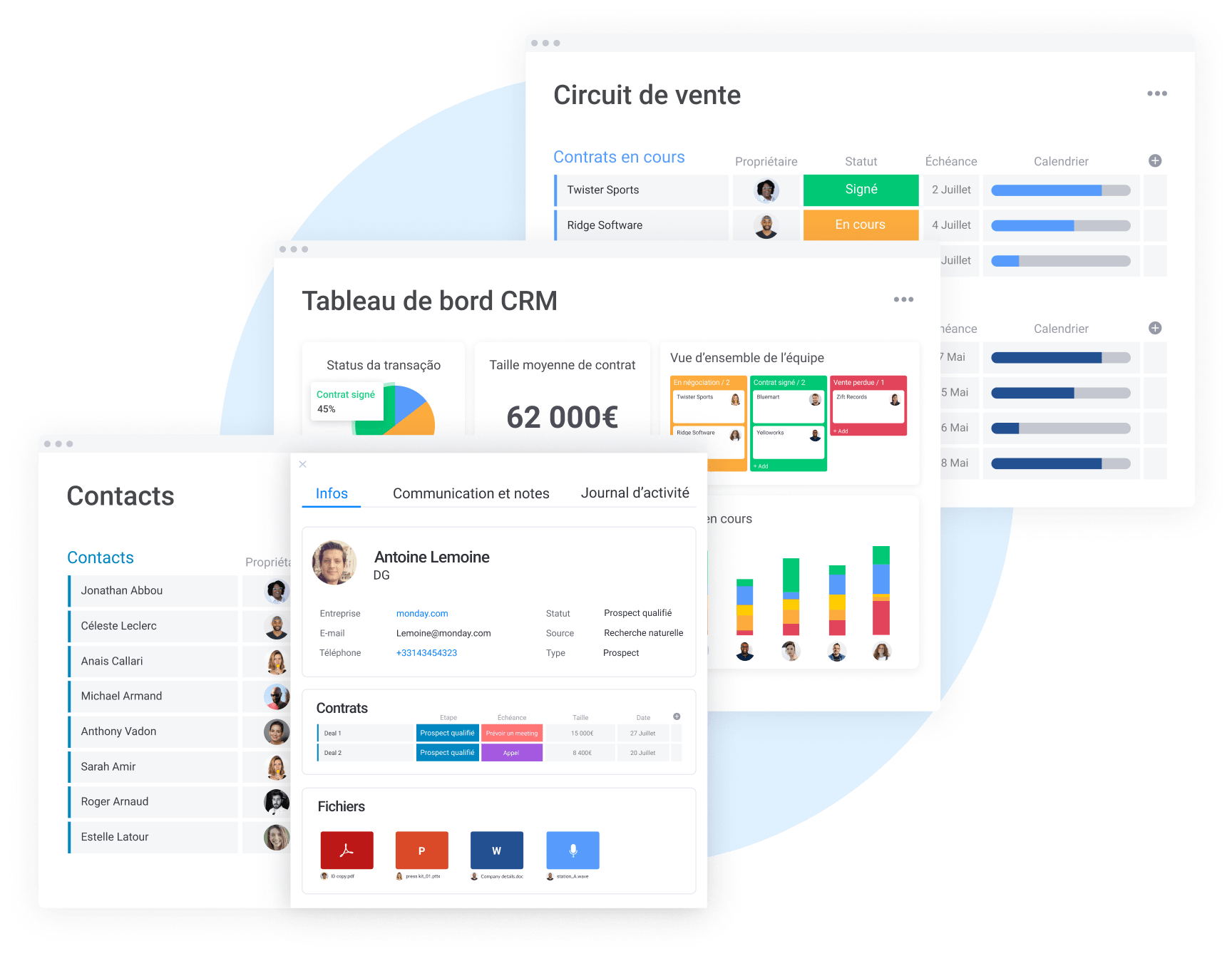 Meilleur logiciel CRM - MONDAY.COM