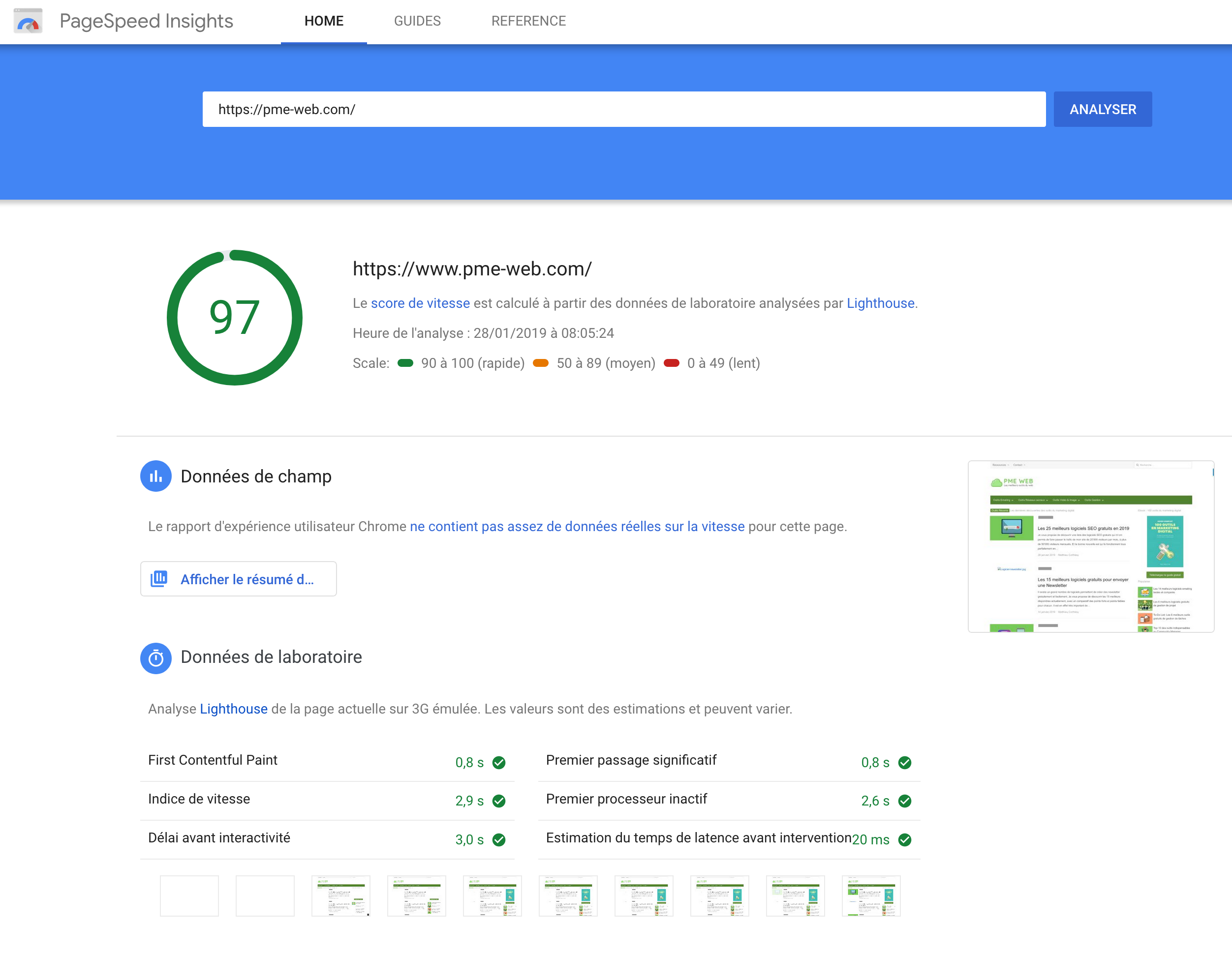 PageSpeed Insights Google