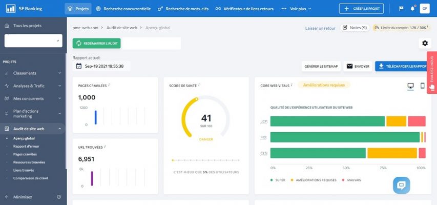 Logiciel seo seranking