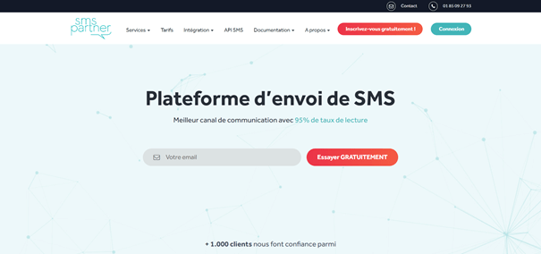 SMSPartner plateforme d'envoi de SMS