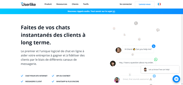 UserLike solution de chat en direct