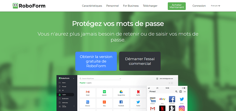 roboform : gestionnaire de mot de passe