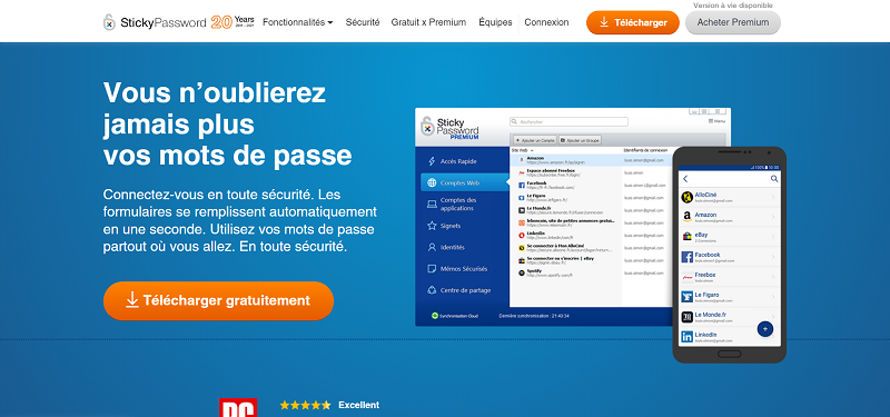 stickypassword : gestionnaire de mot de passe