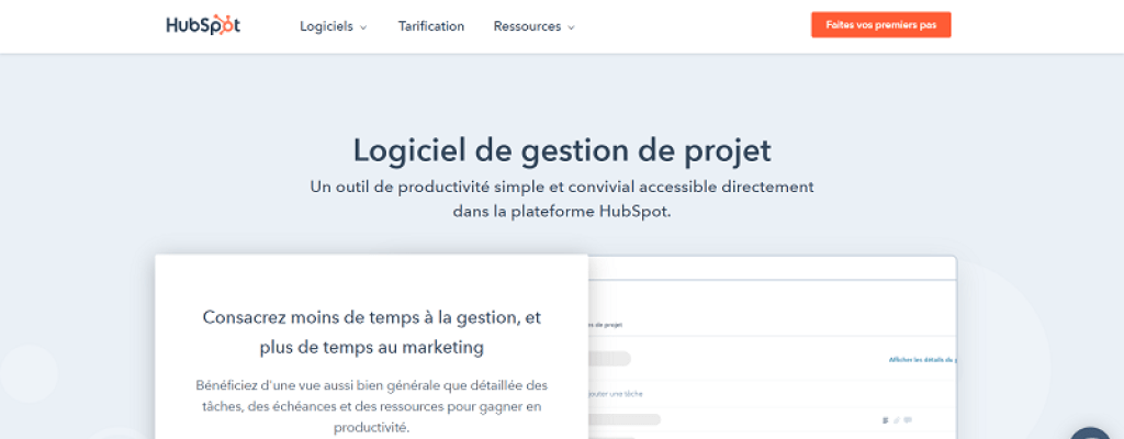 logiciel gestion tâches Hubspot