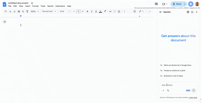Google Docs Gemini